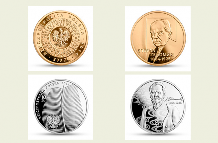 Монеты к 150-й годовщине со дня рождения Стефана Жеромского