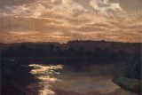 Пейзаж с озером. Ок. 1868 г. Масло на дереве. Частная коллекция